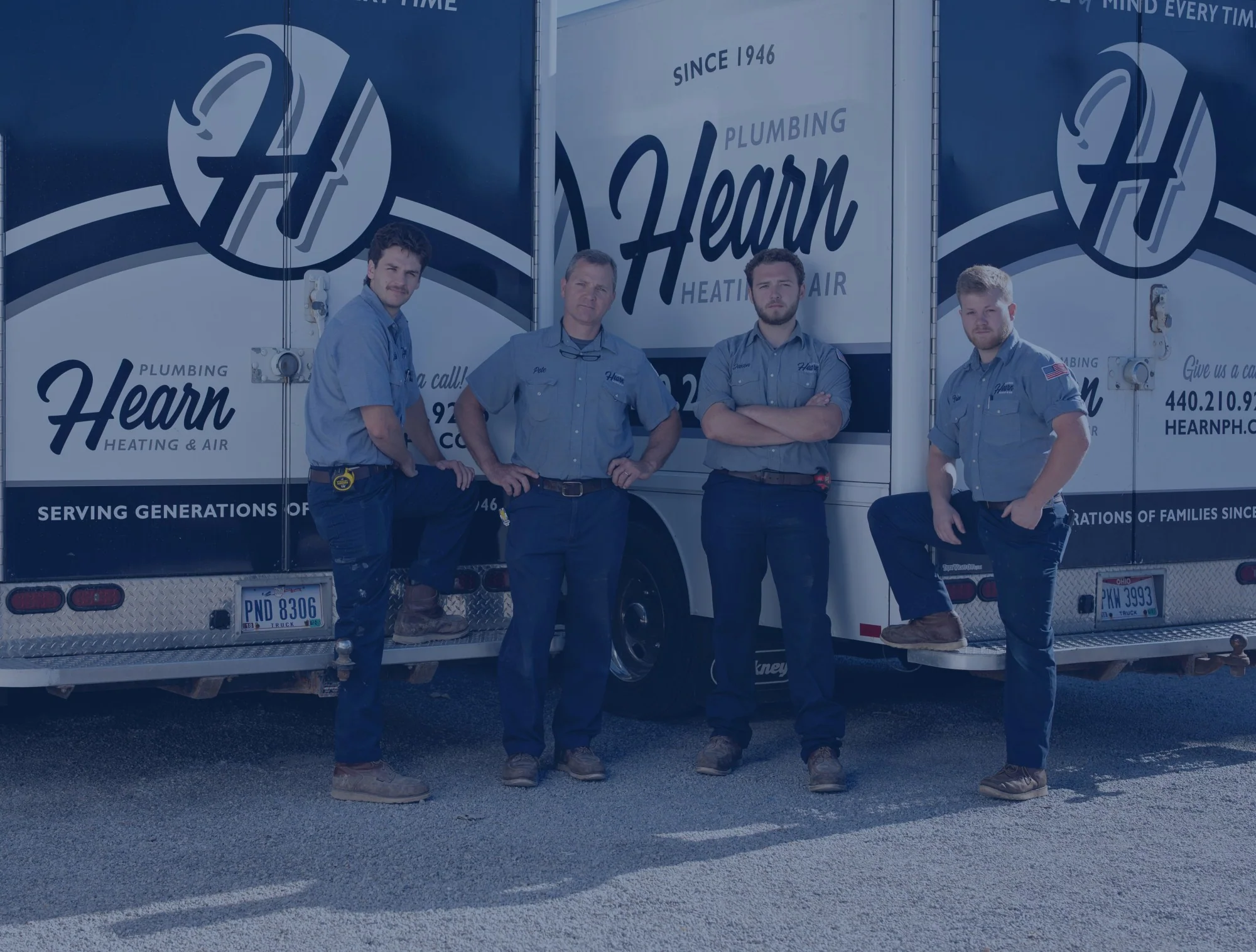 Hearn Plumbing team background with opacity 50